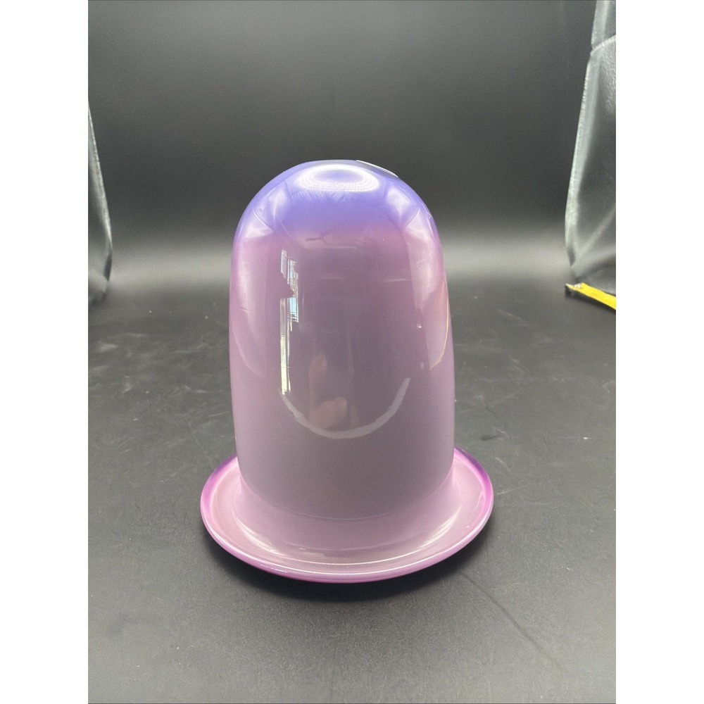 Jordan Ford 2019 Signed Studio Art Glass Vase Purple Lavender Hand Blown 4.75"